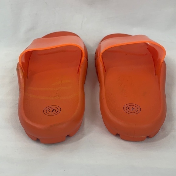 Urban Outfitters Jelly Pool Slides - Orange, Size 7/EU38 - Picture 4 of 7